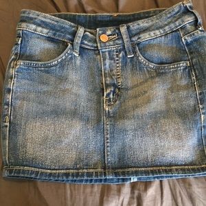 Jean mini skirt